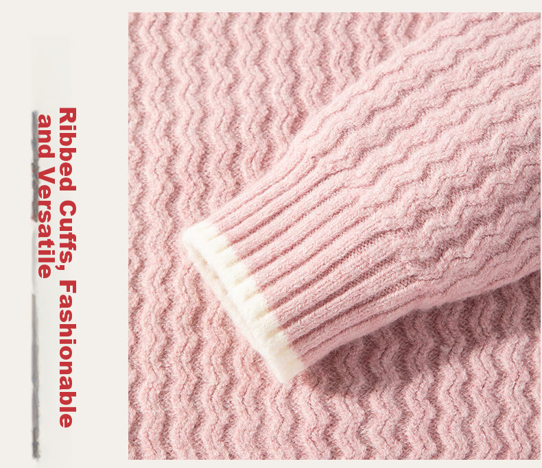PEPCO Girls' Sweater Winter 2025 New Colorblock Warm Knit Top Kids Wool Base Layer 16