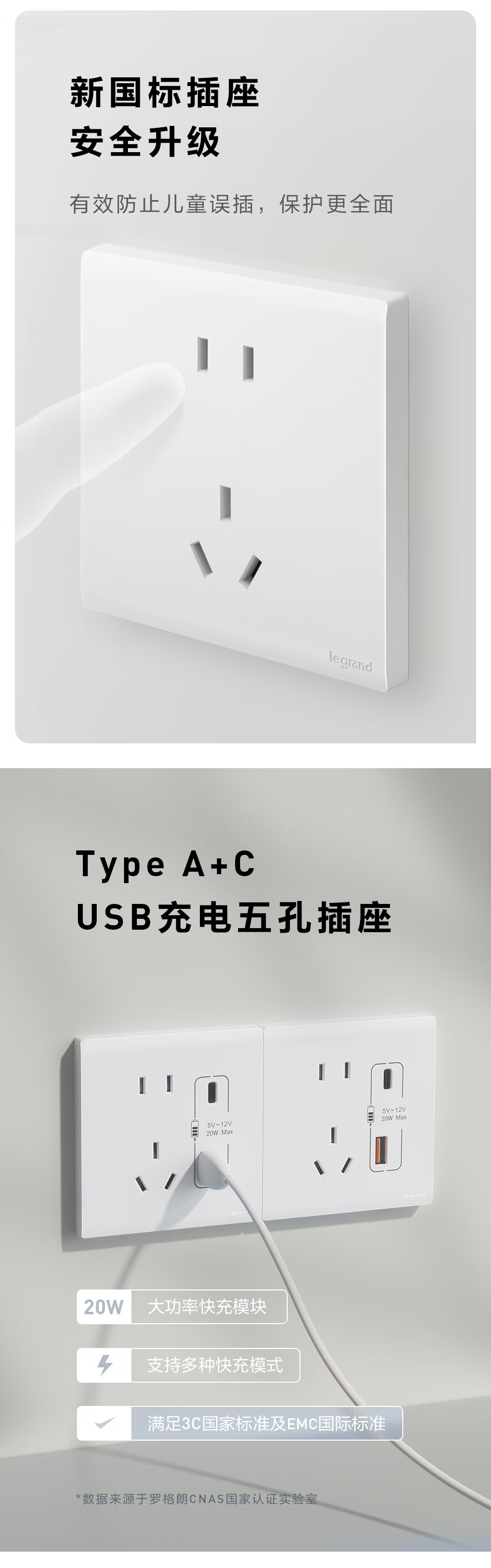 LEGRAND Switch Socket Panel Minghua Series Magnolia White 86 Type Concealed Three-Gang Two-Way Control 7