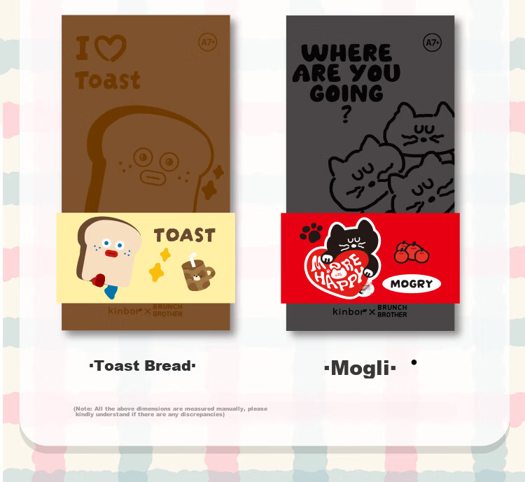 Kinbor Xbrunch brother A7 Pocket Notebook PU Grid + Blank 120g Self-Fill Weekly Planner Efficiency Journal - Toast 6