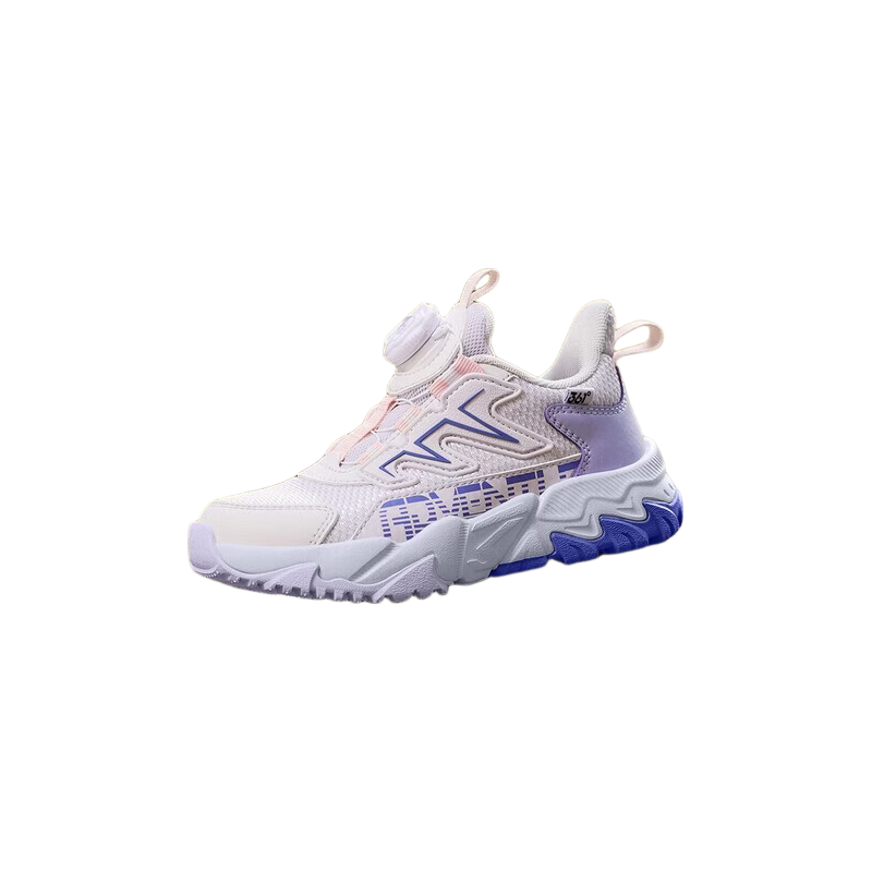 361° Children's Sports Shoes, Fall 2025, Boys And Girls Lightweight Shock-Absorbing Sneakers, Breathable Mesh Outdoor Shoes, Purple, Size 32