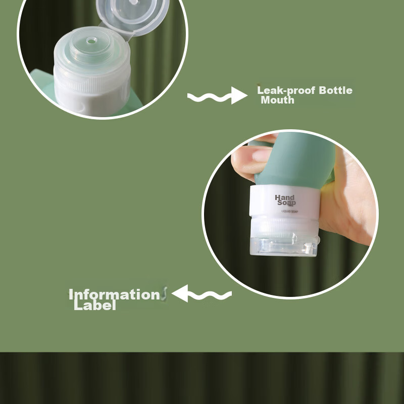 Silicone Travel Refillable Leak-Proof Press Dispensing Bag for Shampoo and Skincare Sample Storage Portable Small Bottle 7