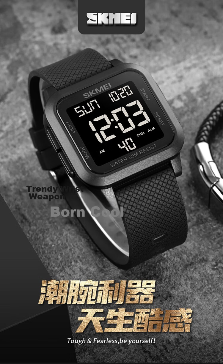 Skmei Electronic Watch for Students, Teenagers And Children, Specially Designed for Middle And High School Students Aged 12-18, Alarm Clock Only Shows Time, Women's Model 1894 1