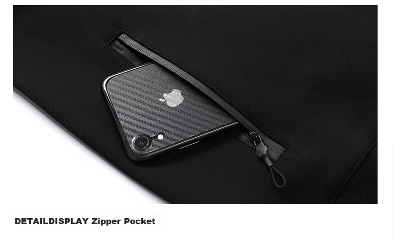 Romon Men's Jacket Spring Business Casual Simple Stand Collar Warm Sweatshirt Executive Outerwear Men's Q06 Black XL 22