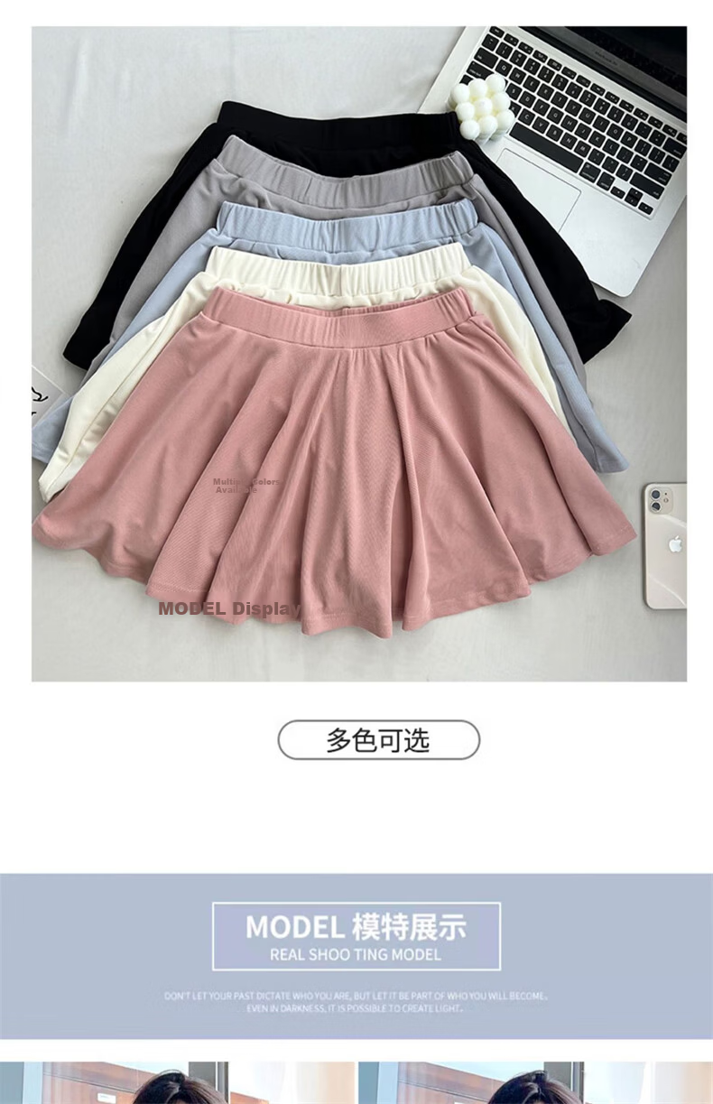 LangSha Ice Silk Pleated Skirt for Women, Summer 2025 New Style, High-Waisted Slimming Ice Silk JK Skirt with Lining, Anti-Chafing Half Skirt 13