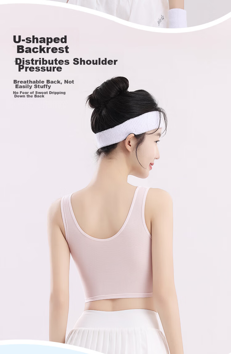 Urban Beauty Girls' Youth Development Sports Shockproof Bra Junior High School Large Kids Single Piece 7