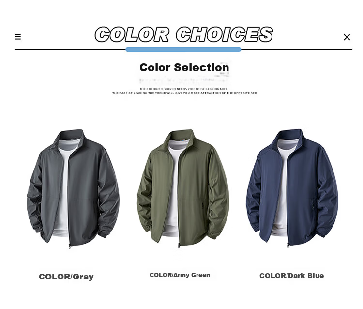 Hodo Men's Summer Lightweight Outdoor UV Protection Jacket Casual Sports Breathable Stand Collar Skin Jacket 9