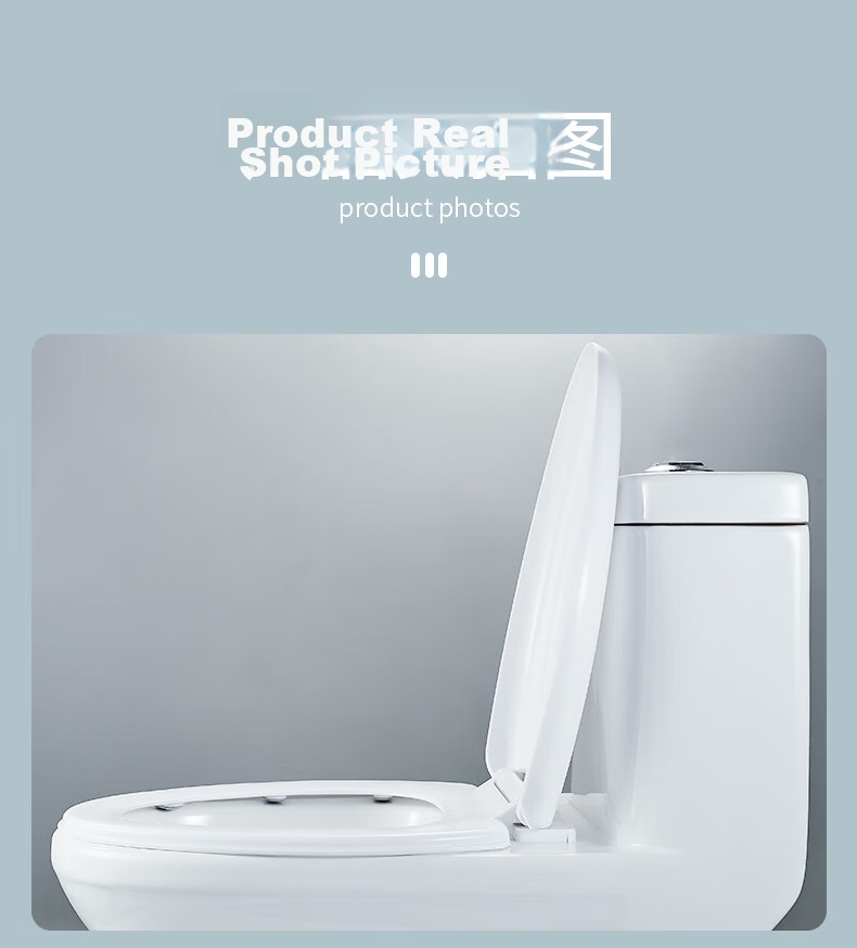 BSITN U-Shaped Thickened Toilet Seat Cover, Universal Fit, Slow-Close Toilet Seat, Old-Style Toilet Accessory B9065 13