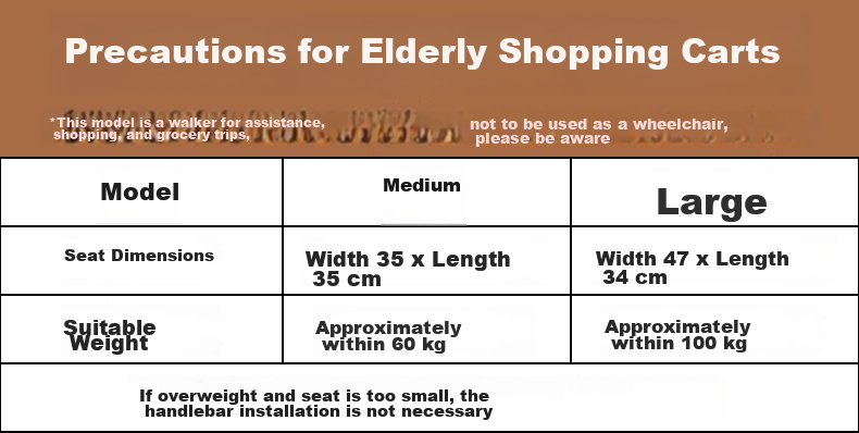 Boyun Elderly Walker Cart Foldable Push Walker with Seat Large Single Wheel Shopping Cart for Seniors 1