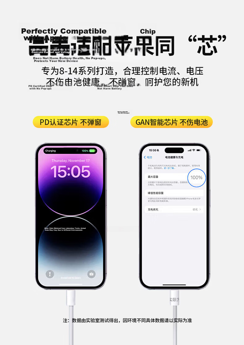 Baking Apple Charging Data Cable for iPhone 14/13 Pro Max/12 Fast Charging Compatible with Original Genuine iPhone 11/10/8 Plus iPad Air Pro Tablet 5