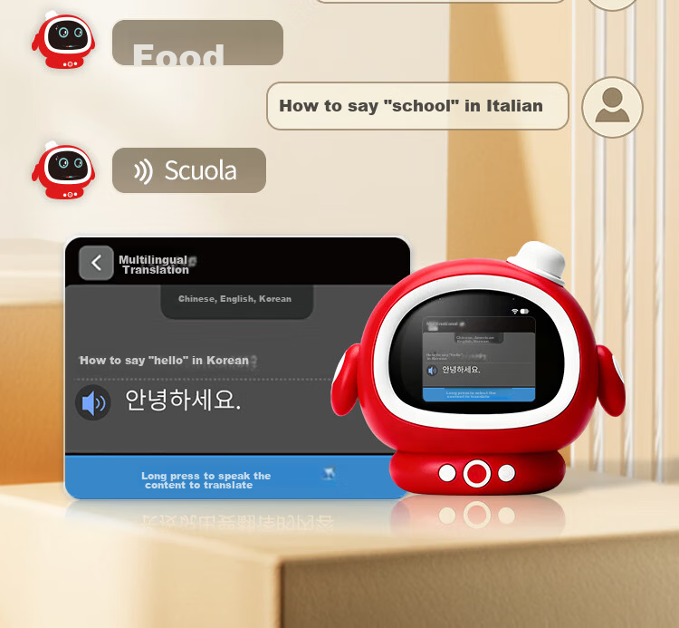 Perfect Score Elementary School Top Student AI Smart Alarm Clock Pro Edition Learning Machine Companion Robot Storytelling Device Birthday Gift for Boys and Girls 32