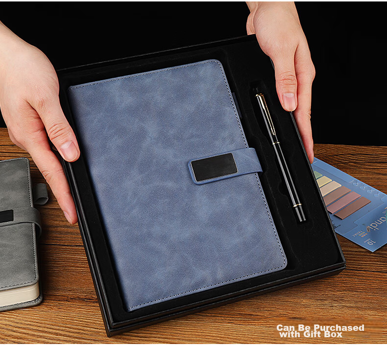 A5 Thickened 280-Page Vintage Leather Notebook Business Journal Work Diary Meeting Notes Office Stationery Customizable 23