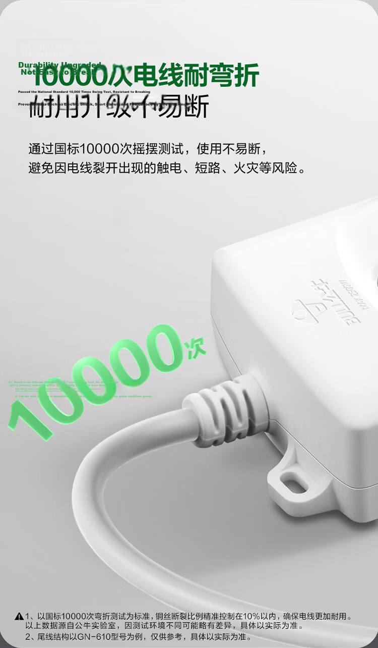 BULL High-Power Overload Protection Power Strip/Extension Cord/Surge Protector 5 Outlets with Individual Switches, 5 Meters Long GN-312 7