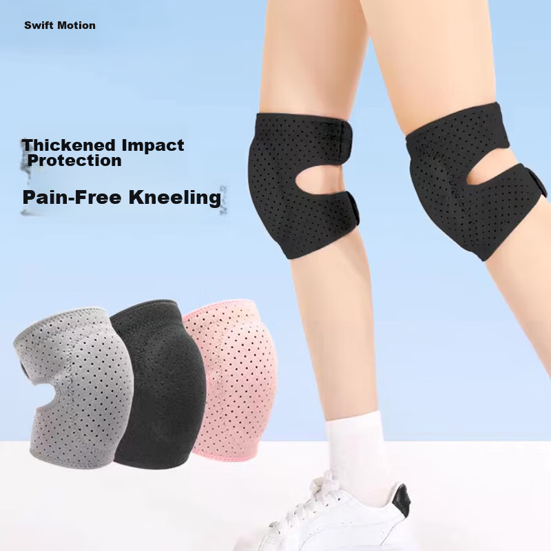Chidong Kids Knee and Elbow Pads Set Breathable Children's Sports Knee Pads Basketball Dance Anti-collision Kneepads Black 4 Pieces