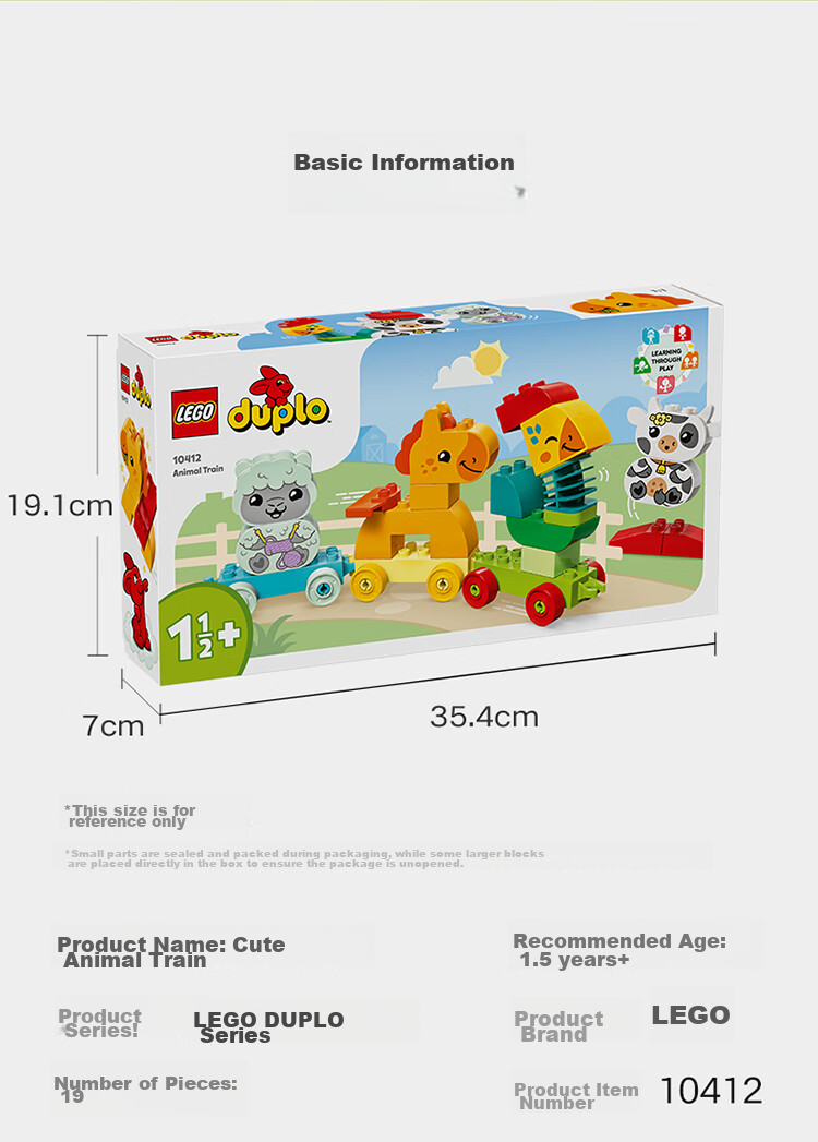 LEGO Duplo 10412 Cute Animal Train Kids Toy Birthday Gift Large Blocks 9