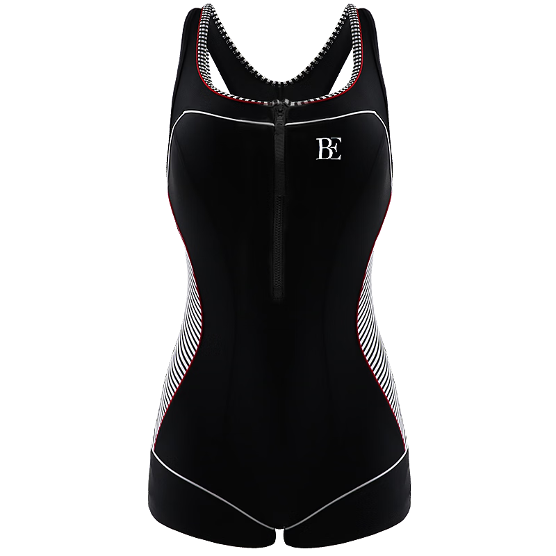 BALNEAIRE 2025 New MIX Series Women's One-Piece Swimsuit Square Leg Front Zipper Beach Hot Spring 61750 4XL