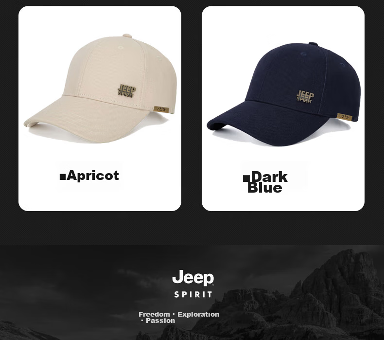JEEP Men's Baseball Cap Versatile Four-Season Trendy Duckbill Sunshade Hat Unisex Sun Protection Hat 11