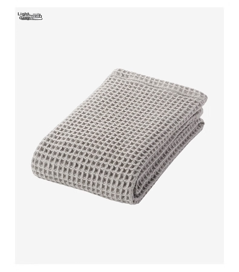 MUJI Cotton Honeycomb Texture Face Towel, Thin Long Pure Cotton Face Washing Towel for Face And Bath, Charcoal Gray, 34x85cm 8