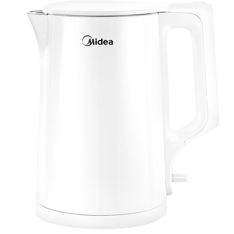 Midea Electric Kettle 1.7L 1800W Stainless Steel Double-Layer Anti-Scald Seamless Inner Pot Smart Auto Shut-Off SHJ1721