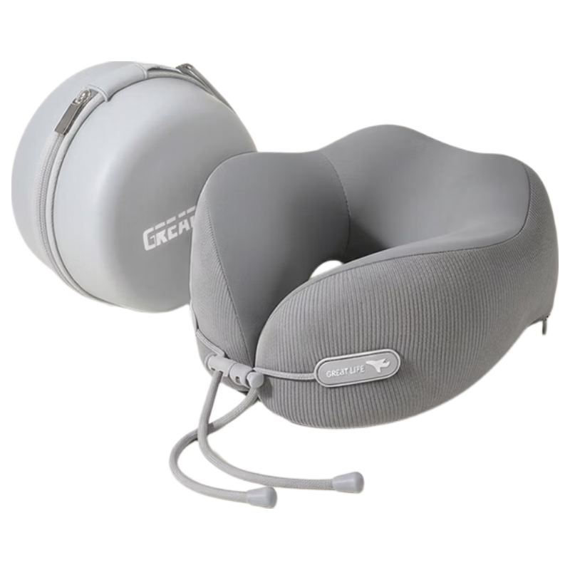 GREAT LIFE U-Shaped Travel Neck Pillow Portable U-Shape Neck Support Pillow for Car, Airplane, High-Speed Train, Nap Essential