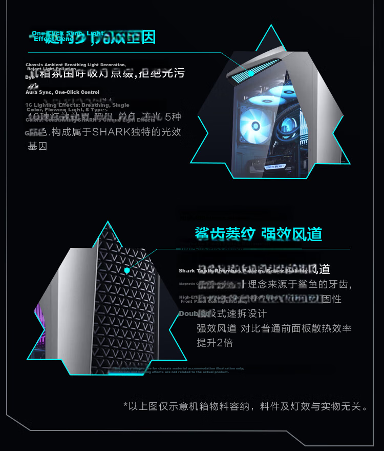 ThundeRobot Black Knight Shark Gaming Desktop Computer (I7-14700F, 32GB DDR5, RTX5070, 1TB, 360mm AIO Liquid Cooler with Side Panel Window) 18