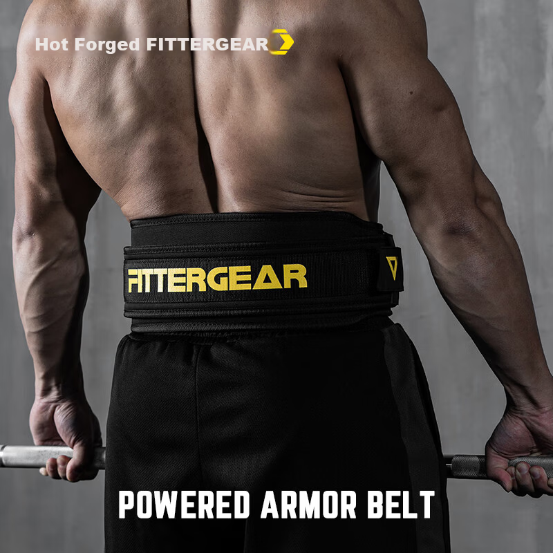 FITTER GEAR Men's Fitness Waist Belt Deadlift Squat Strength Training Weightlifting Support Belt Military Green M Size