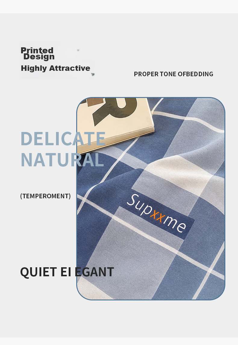 Grace 100% Cotton Bed Sheet A-Class 7A Antibacterial Full Cotton Double Quilt Cover Single Piece 200*230cm Printed 13