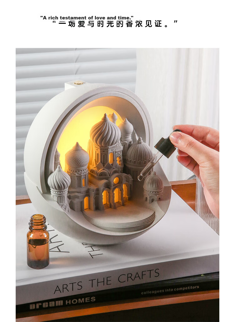Fanpin Shiguang Snowhouse Humidifier Flameless Aroma Diffuser Home Atmosphere Creative Desktop Ornament Goddess Day Gift for Women and Men 2