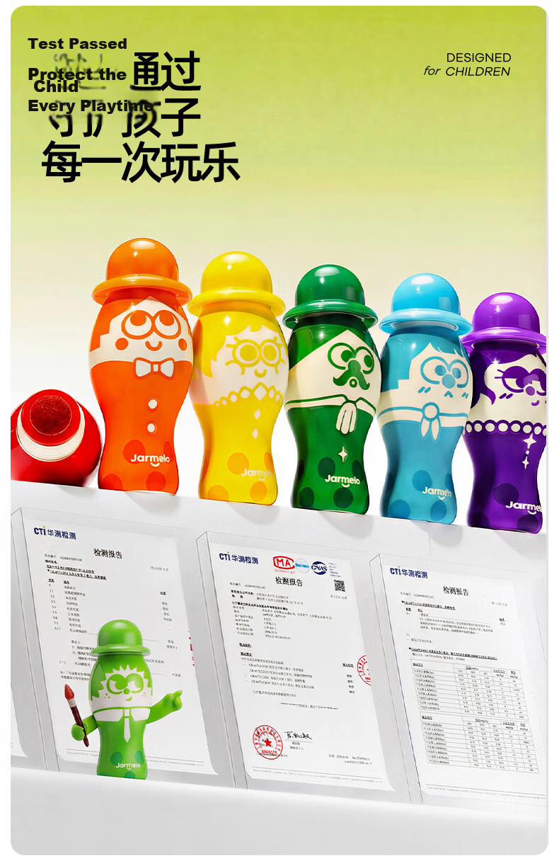 Melo Childhood Little Colorful Dot Pens Children's Early Education Baby Enlightenment Doodle Set Kindergarten Drawing Starter 6 Colors 30