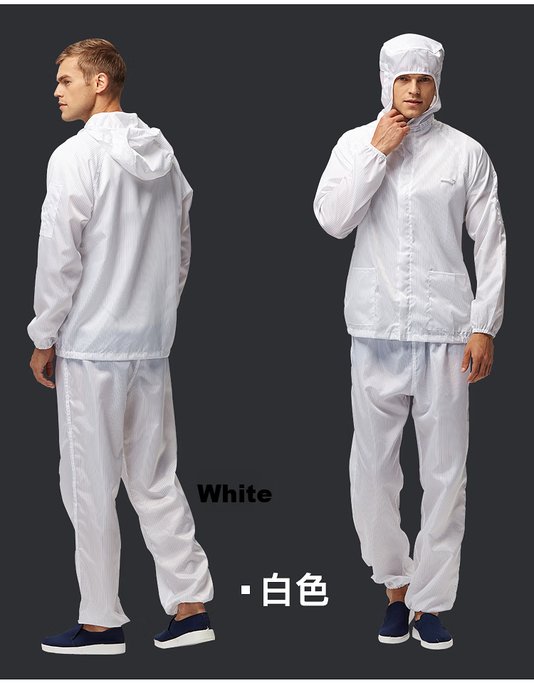 HANYANGCLEAN Anti-Static Hooded Dust-Free Suit Split-Type Dustproof Cleanroom Garment Electronic Workshop Workwear Paint Protection Suit Customizable Blue 3XL 11