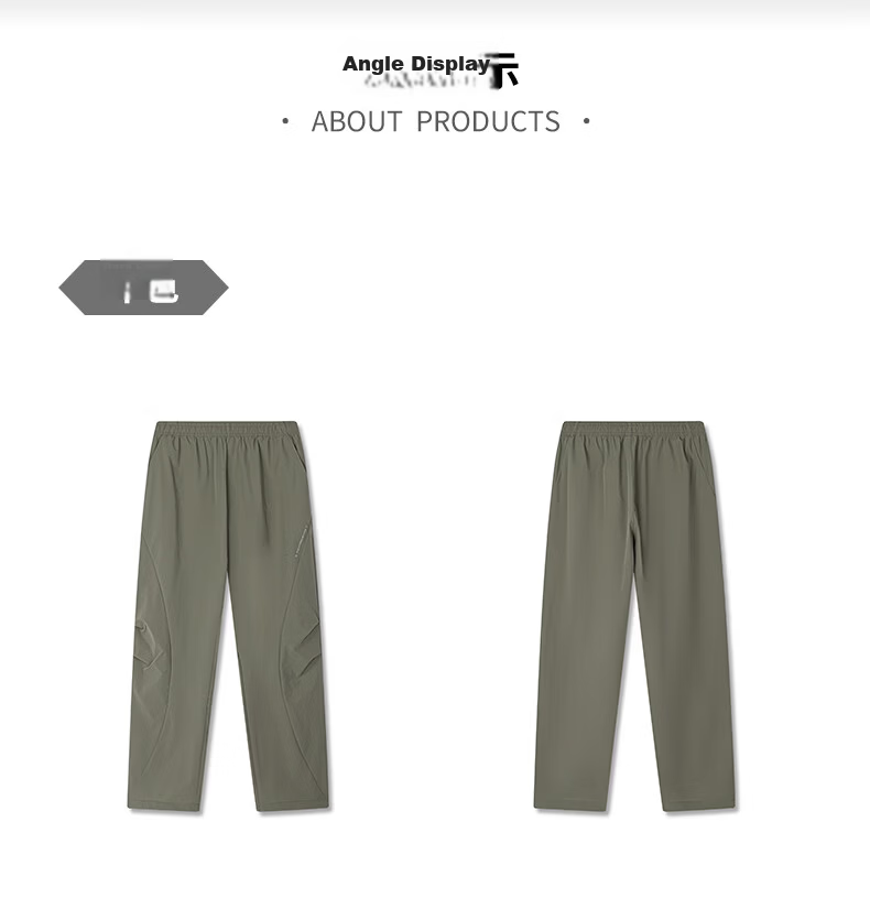 361° Men's Pants Aorui Peng Summer Sun Protection Soldier Pants Loose Outdoor Casual Sports Pants 652619702-1 30