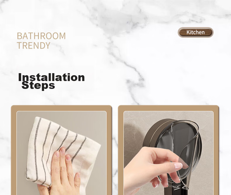 Pollock Bathroom Storage Rack Suction Cup Storage Rack No Drilling Toilet Storage Shelf 50D2XP 19