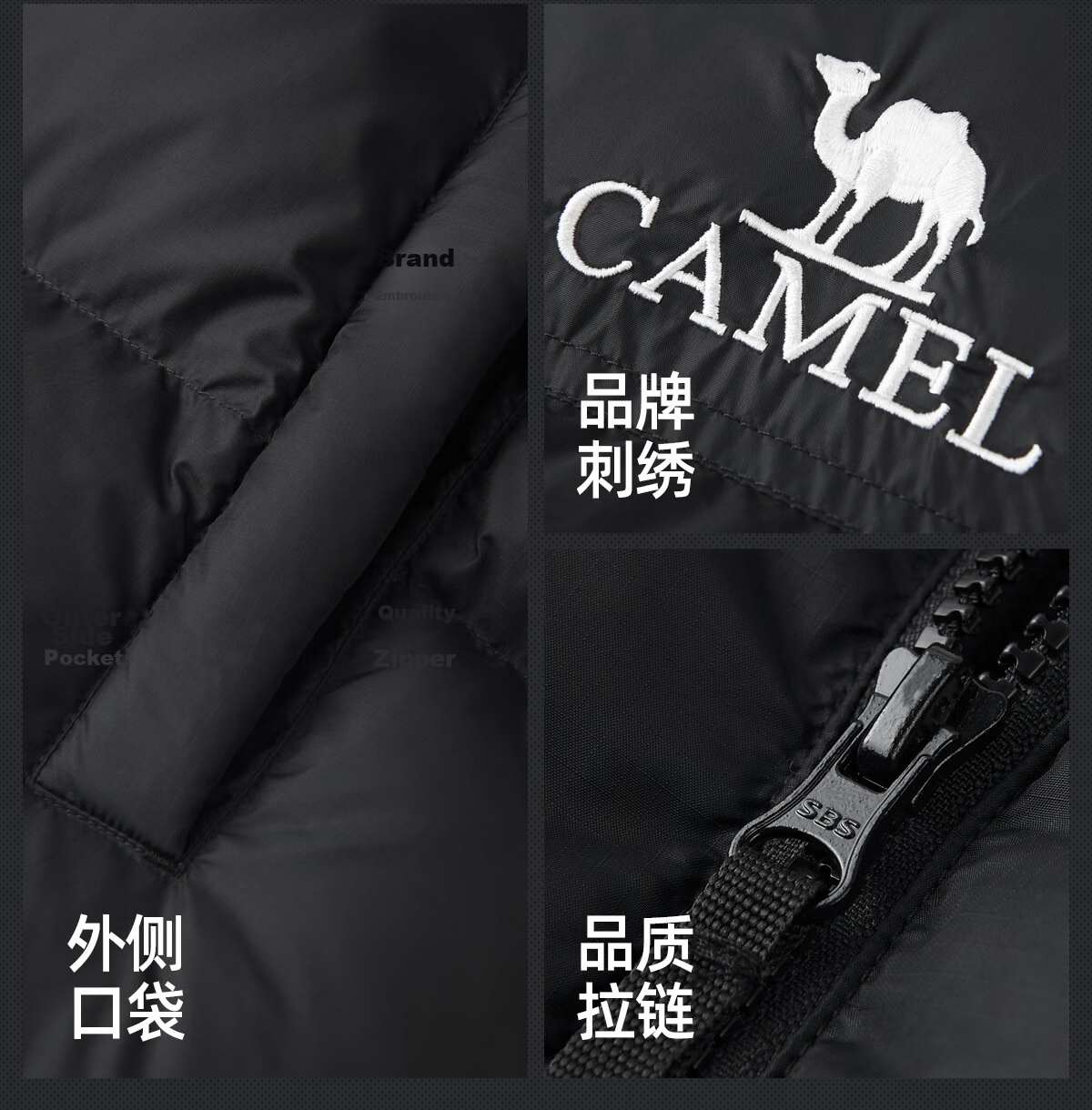 CAMEL Flame Mountain down Jacket 2.0 Wang Junkai Edition [Wang Zhe Kai Armor] Men's Thickened Warm Coat for Winter 26