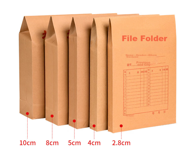 Taidang 25-Pack 4cm Thickened 250g Kraft Paper File Folders A4 Document Bags Contract Storage Bags TA02107-25 8