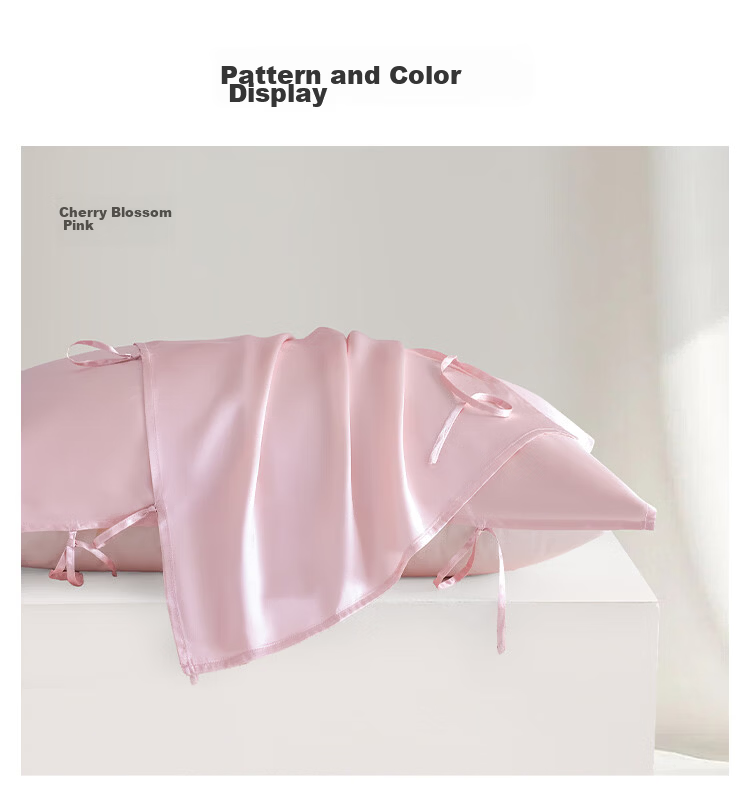 Ciyun Solid Color Silk Pillowcase 100% Silk Fabric Single-Sided Silk Sakura Pink 48*74cm 8