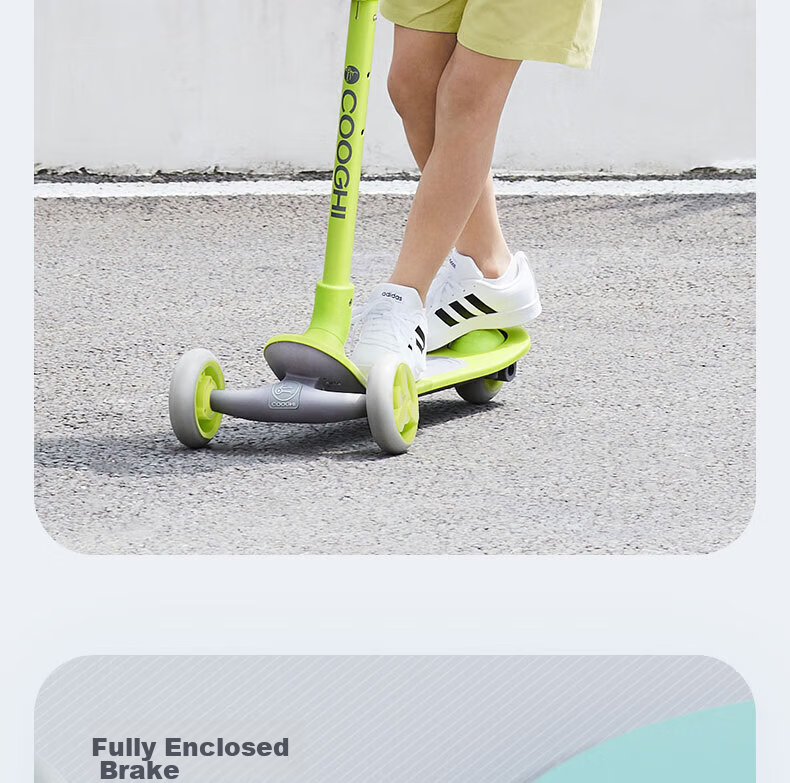 COOGHI Children's Scooter Q1 Foldable Gravity Steering Light-Up Wheels Birthday Gift for Ages 3-10, Cherry Blossom Pink 28