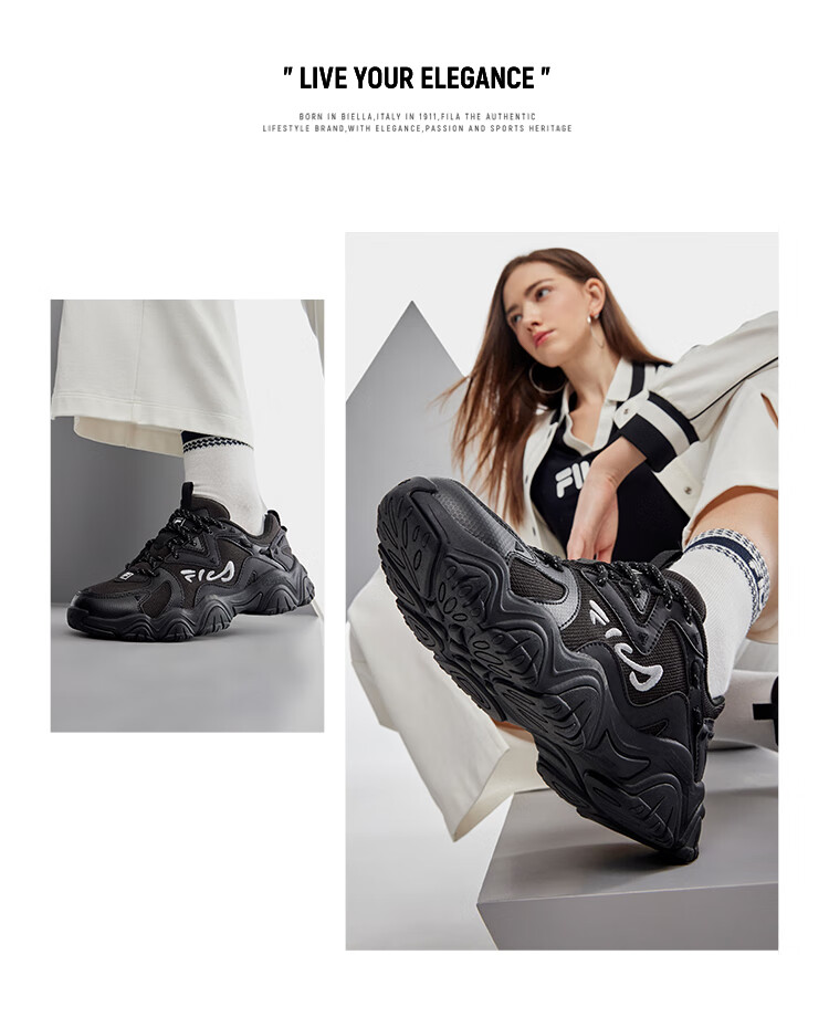 FILA Official Cat Paw Shoes 4th Generation Women's Dad Shoes Retro Casual Sports Shoes 21