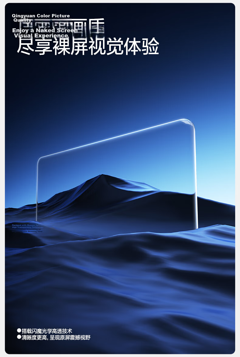 Shanmo Tempered Glass Screen Protector for iPhone 16/15, Clear, Anti-Fingerprint, Explosion-Proof, Drop-Resistant, Non-Full Coverage 12