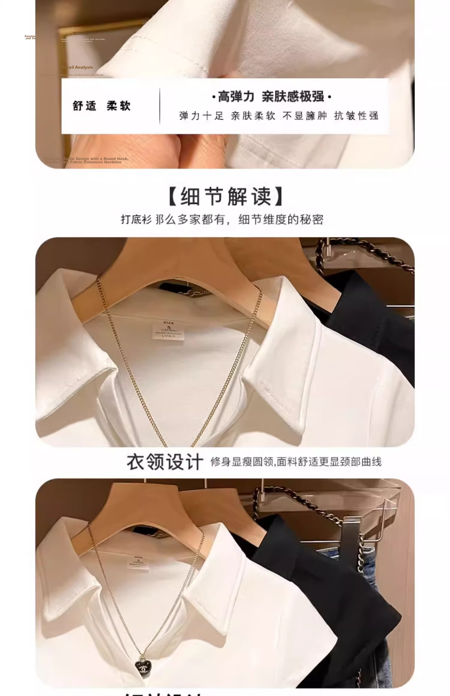Woodpecker Women's Short Sleeve T-Shirt 2026 Summer Polo Collar Top Short Waist Slim Casual Design Light Gray M 6