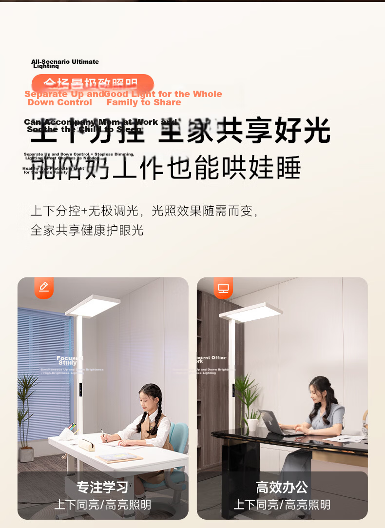 Haishibao JD AI Eye Protection Full Spectrum Smart Student Study Reading Floor Lamp E2C-120W-iJ 40