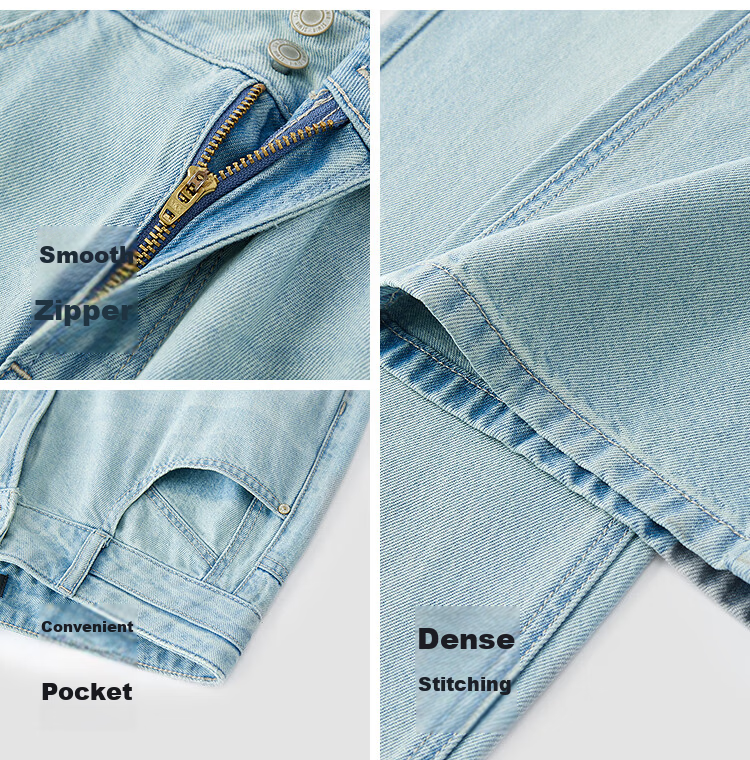 Semir Senrou | Women's Jeans, Summer Cool Vintage Wide-Leg Pants, Trendy Long Trousers for Girls, INS Style, 103325124001A 18