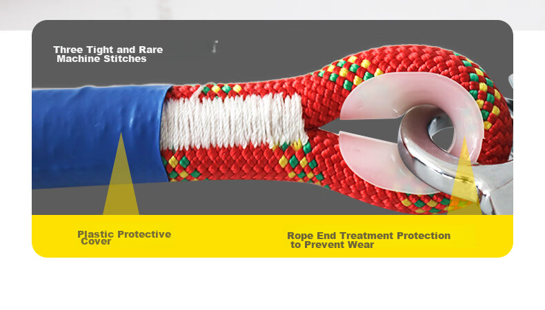SHANDUAO Three-Point Safety Harness, Quick-Connect High-Altitude Fall Protection AD9022, Single Small Hook 1.8 Meters 16