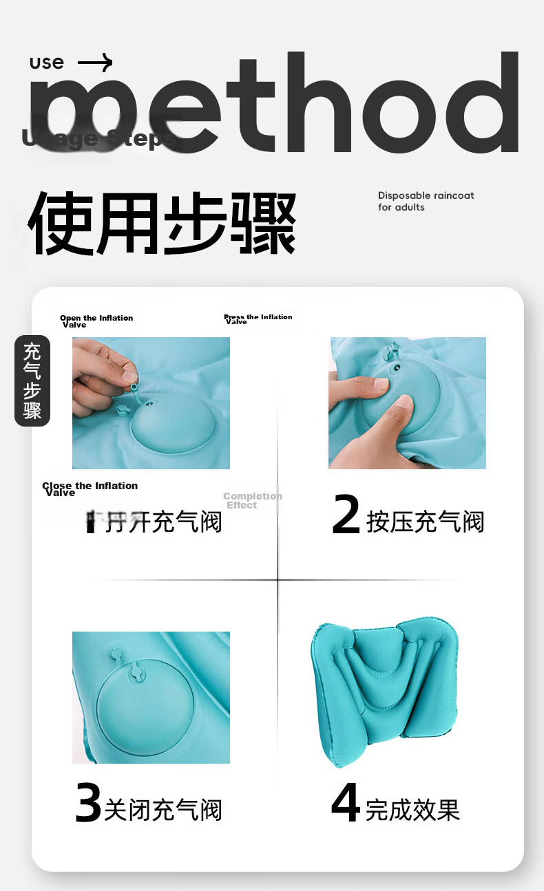 40,000 Kilometers Inflatable U-Shaped Travel Neck Pillow Portable Car Airplane U-Shaped Neck Support Press-Type Pillow for Travel 15