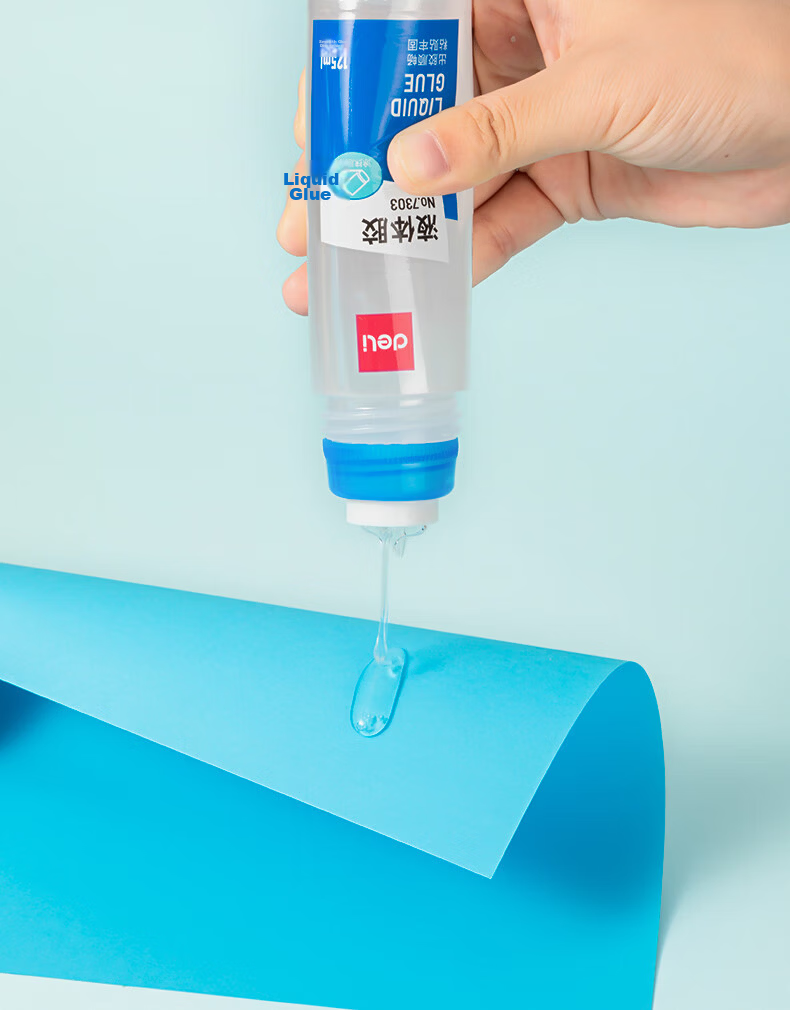 Deli 125ml High Transparency Glue, Washable High-Adhesive Liquid Glue, Handcraft DIY Student Stationery, Back-To Essential Learning Supplies, 4-Pack Office Supplies, 33097 3