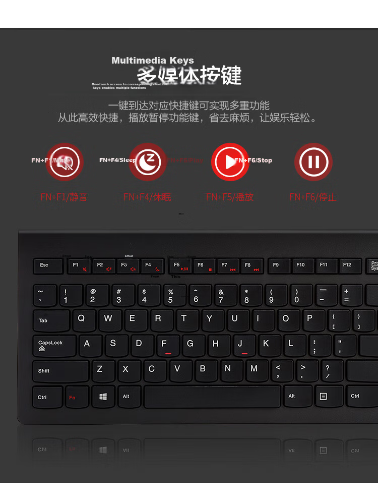 Lenovo Wired Keyboard And Mouse Combo, Keyboard, Keyboard And Mouse Set, Office Mouse And Keyboard Combo, KM4800 Keyboard, Computer Keyboard Laptop Keyboard 2022 Model 3