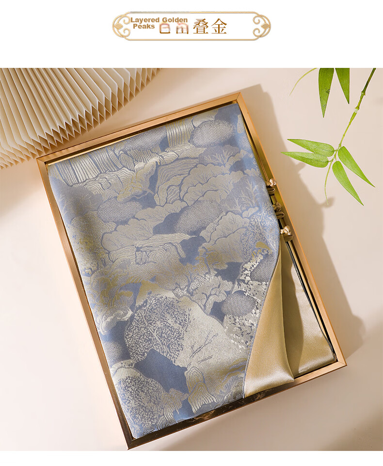 Hangsilk Double-Sided Satin Jacquard Silk Scarf Women's Mandarin Button Shawl Premium Birthday Gift for Mom and Elders Teacher's Day Present 14