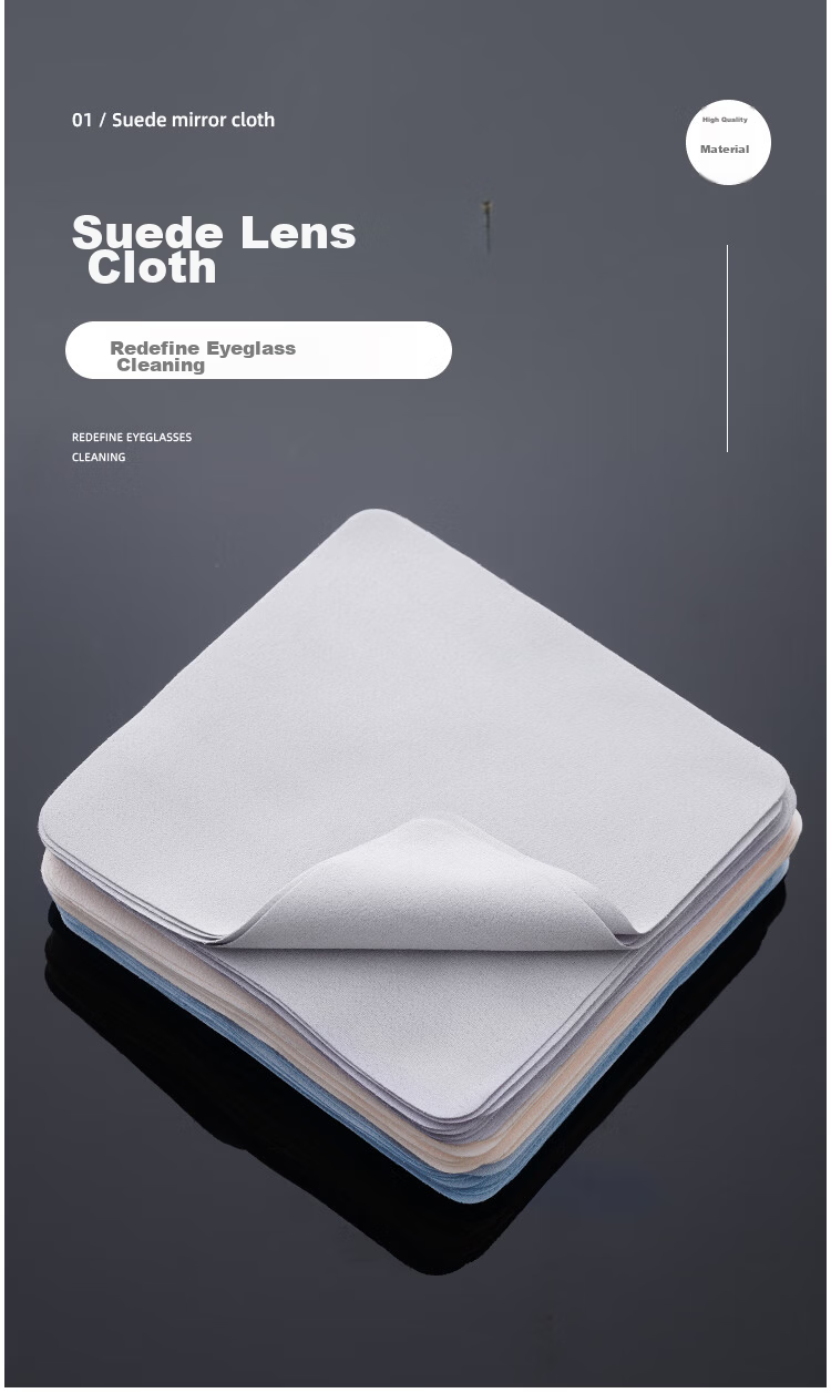 FESETE Professional Microfiber Eyeglass Cleaning Cloths, Suede Lens Wipes for Glasses and Screens, 10-Pack 1