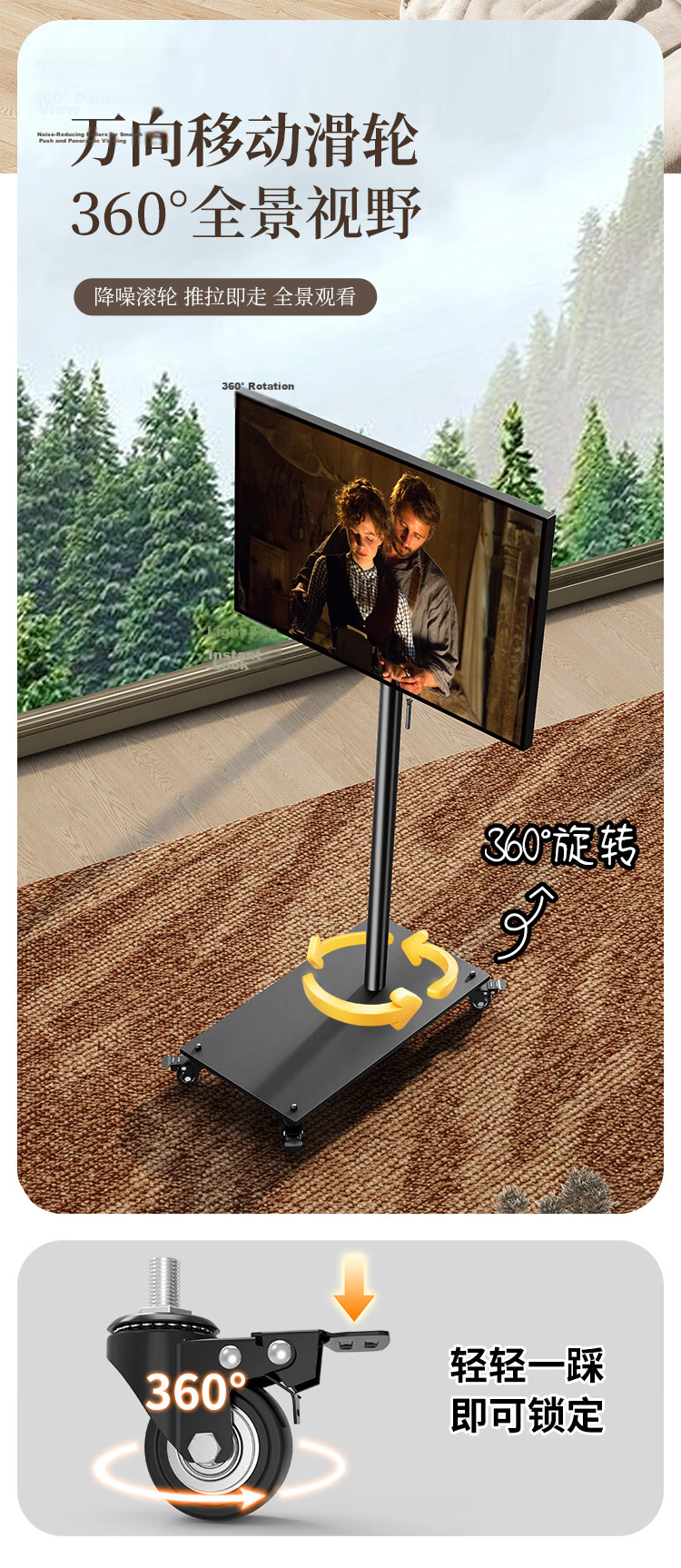 LUCKPRO Dual Monitor Stand, Upper And Lower Screen Support, Computer Desk Mount, Dual Arm Bracket, Monitor Riser, No-Drill Mount for 15-30 Inches 7