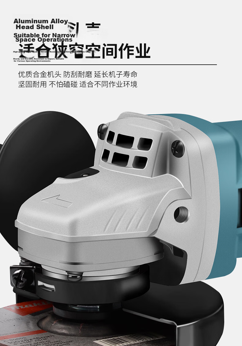 MAKITA 9556HNG Multi-Function Angle Grinder Polisher Cutting Machine Hand Grinder Reinforced Gearbox 10