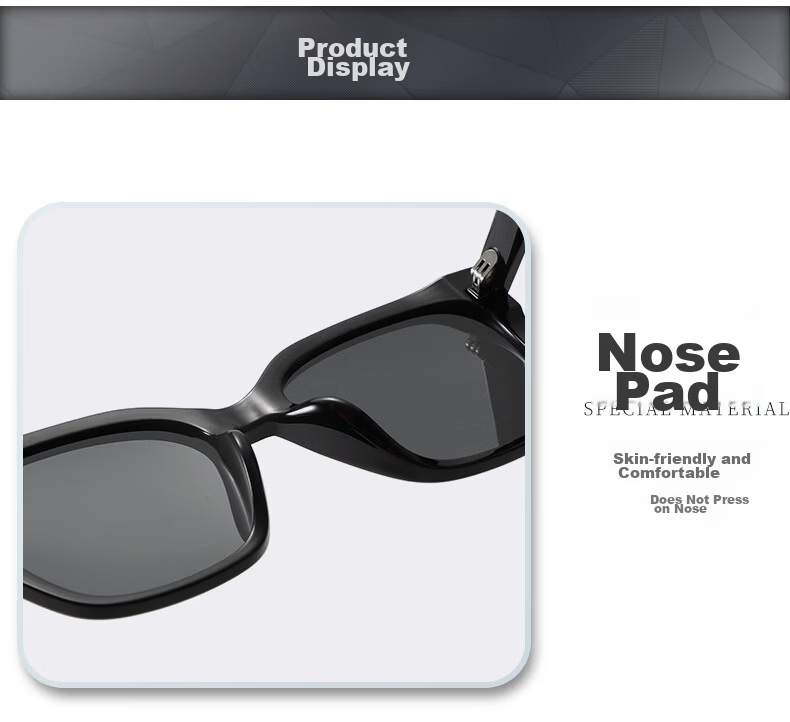 Angelamiao Unisex Square Large Frame Fashionable Classic Sunglasses for Driving, Sun Protection And UV Protection Glasses 6