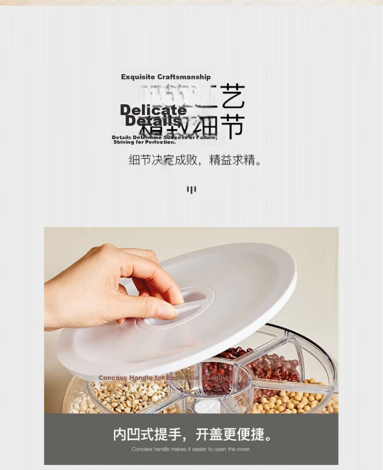 Eight Thousand Grains Multi-Grain Storage Box Rice Container Pest-Proof Moisture-Proof Large Capacity Rotating Press Rice Dispenser Storage Box 10